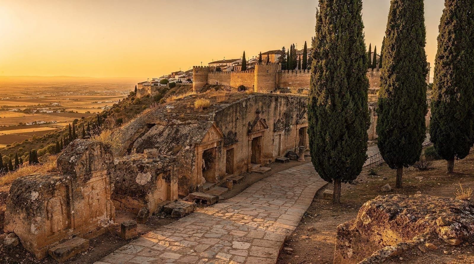 Excursión de un día a Carmona desde Sevilla: necrópolis romana y pueblo en lo alto de una colina — Cómo visitar Carmona desde Sevilla: horario del autobús, necrópolis romana, alcá