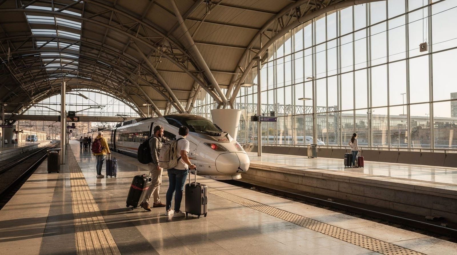 Cómo llegar al centro de Sevilla desde el aeropuerto: todas las opciones comparadas — Autobús EA 4 €, taxi tarifa fija ~24 €, transfer privado. Sin tren directo desde