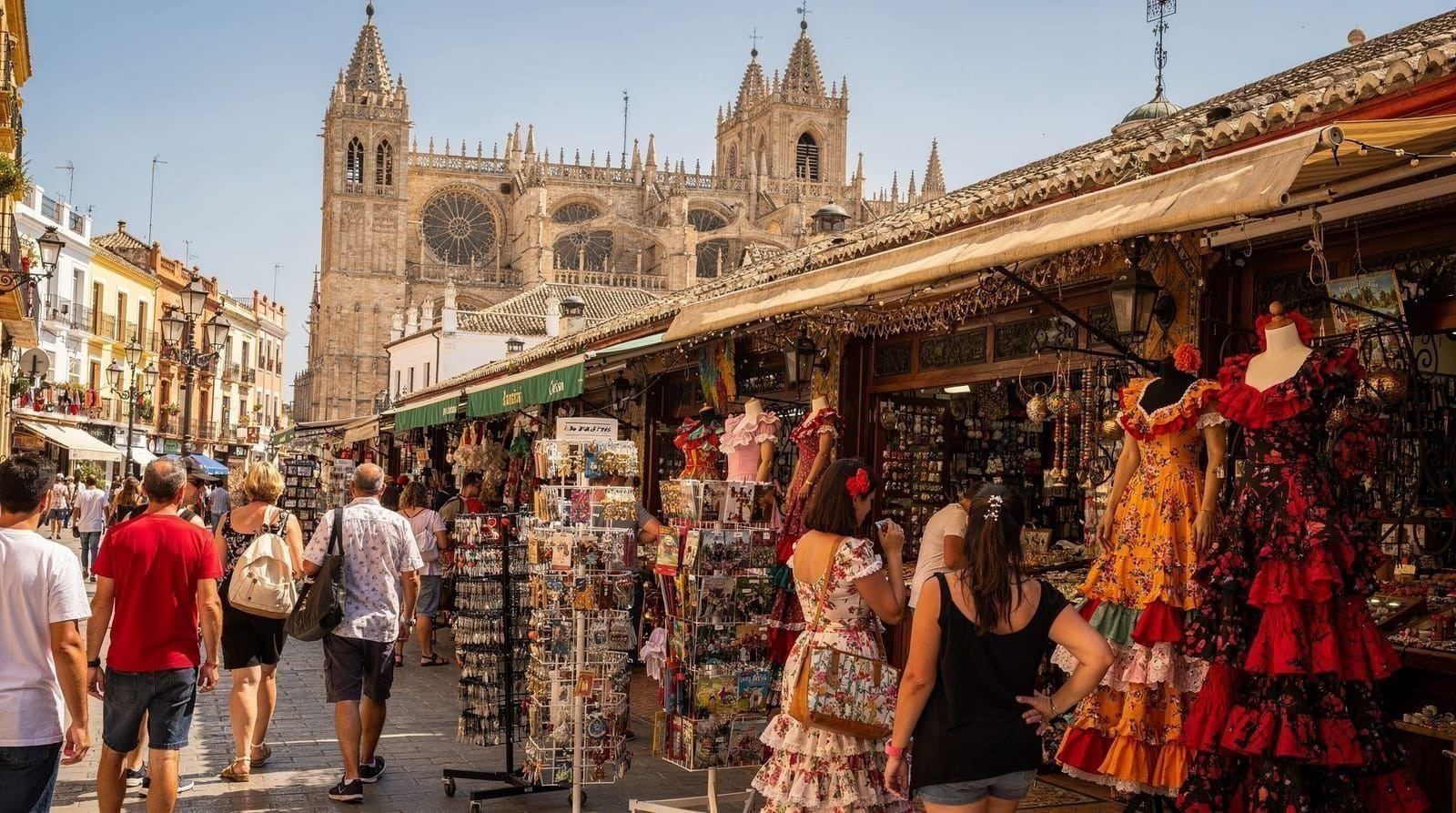 Trampas turísticas de Sevilla a evitar: la guía honesta — Estafa del romero, restaurantes caros cerca de la Catedral, espectáculos de flam
