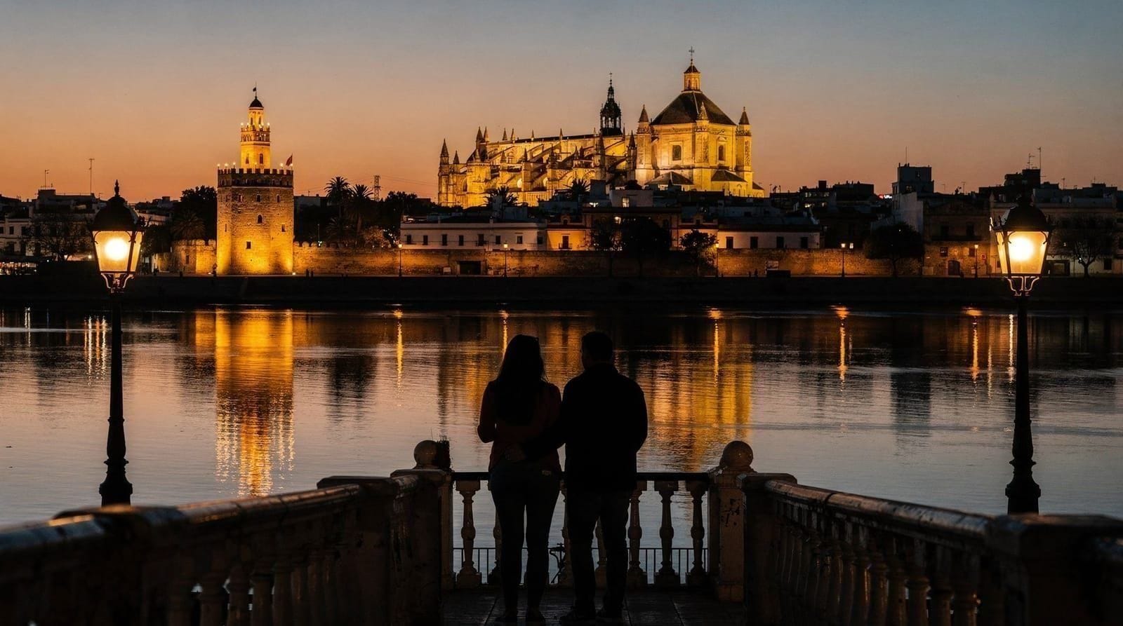 Sevilla en pareja: itinerario romántico de 3 días — Tres días románticos en Sevilla: flamenco al atardecer, crucero fluvial, paseo e